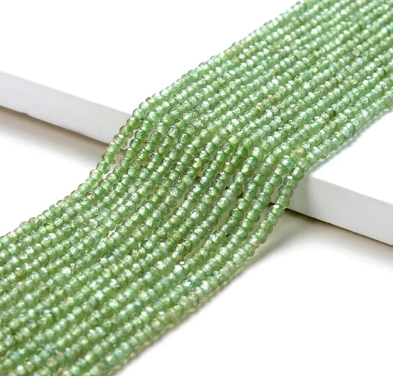 Peridot necklace with diamond closure, fresh green gemstone jewelry for timeless elegance