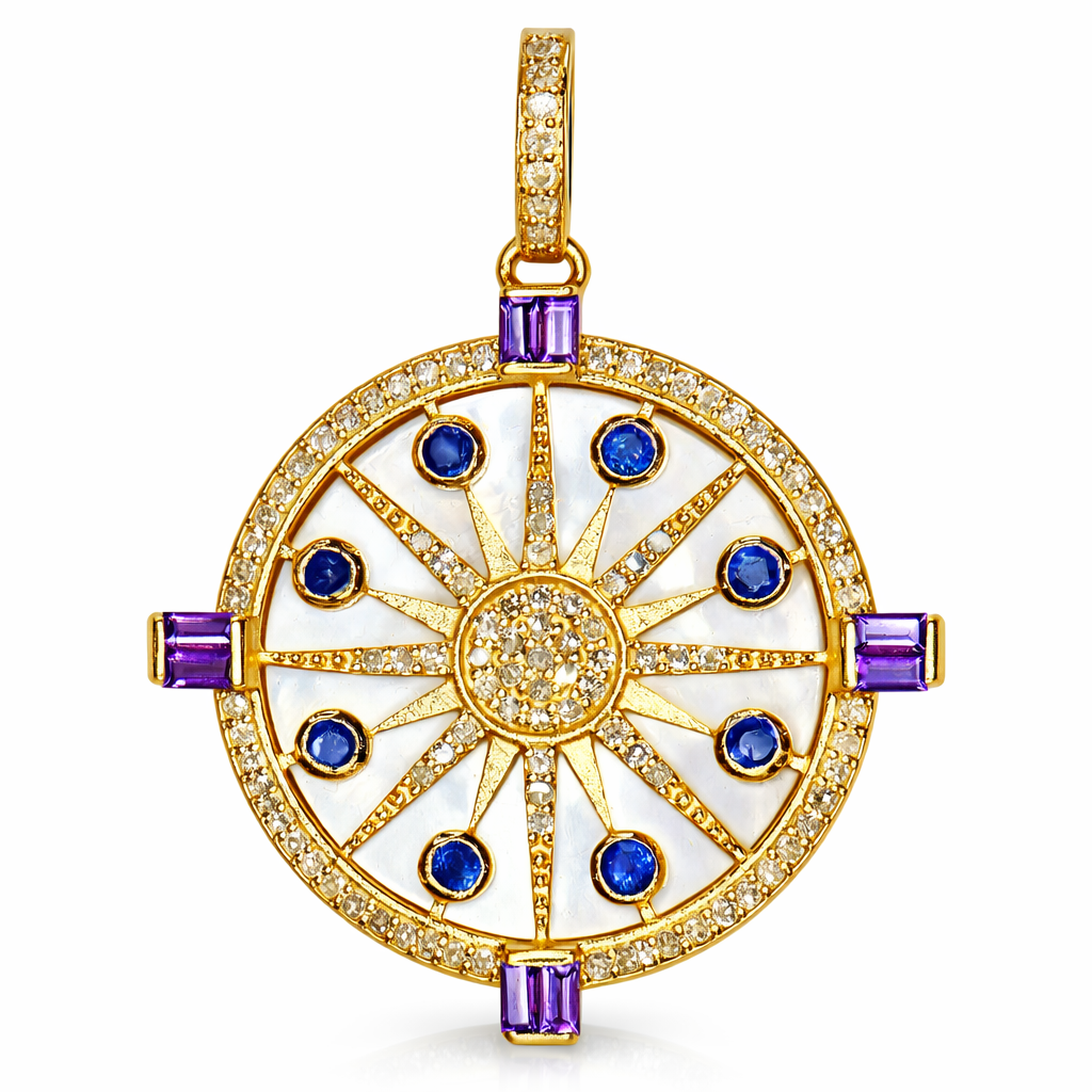 Starburst Amethyst - Kyanite Medallion