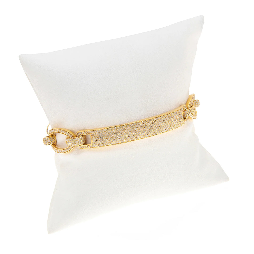 Bar and cable diamond bracelet, elegant modern jewelry with sparkling diamond accents