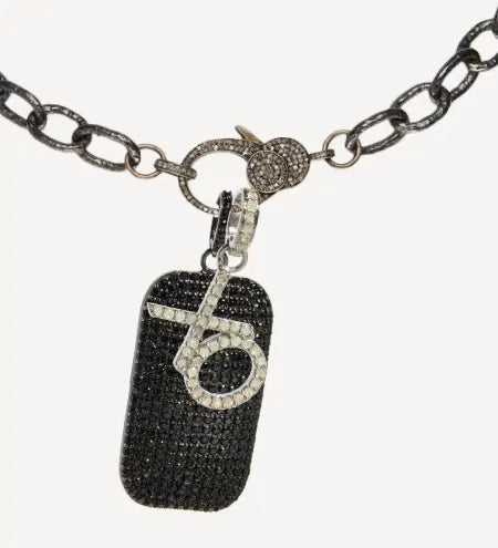 Black Spinel Tag Large