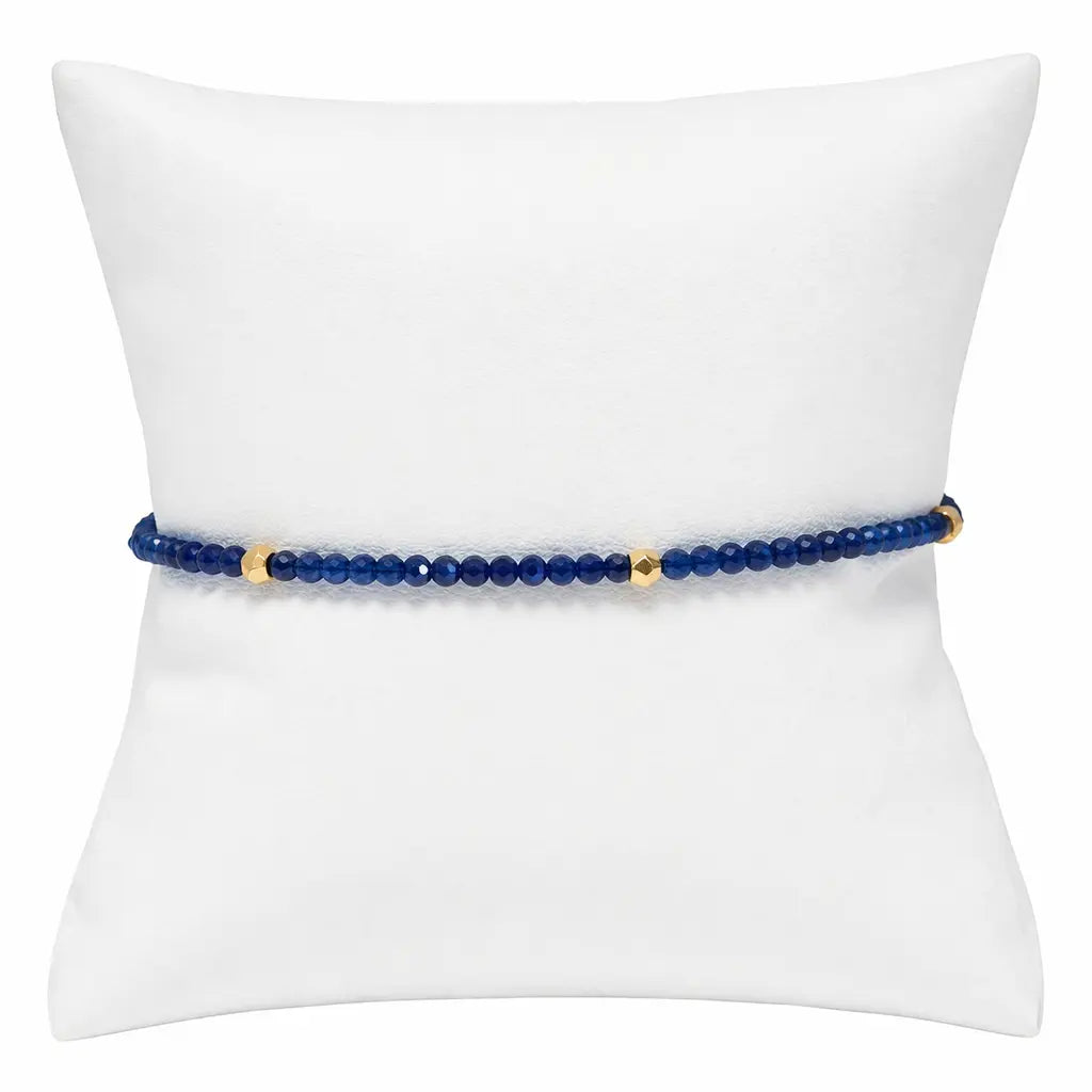 Blue Sapphire with Metal Ingot Accents