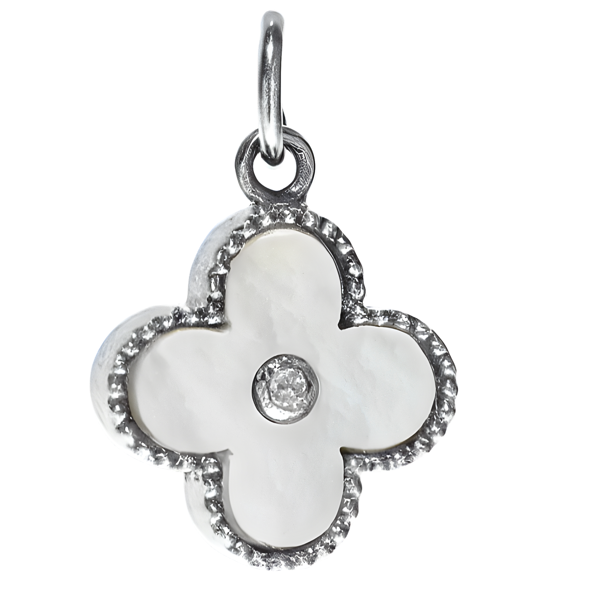 Clover Pendant with Diamond Center – Elegant Gold Jewelry – MAKHALA