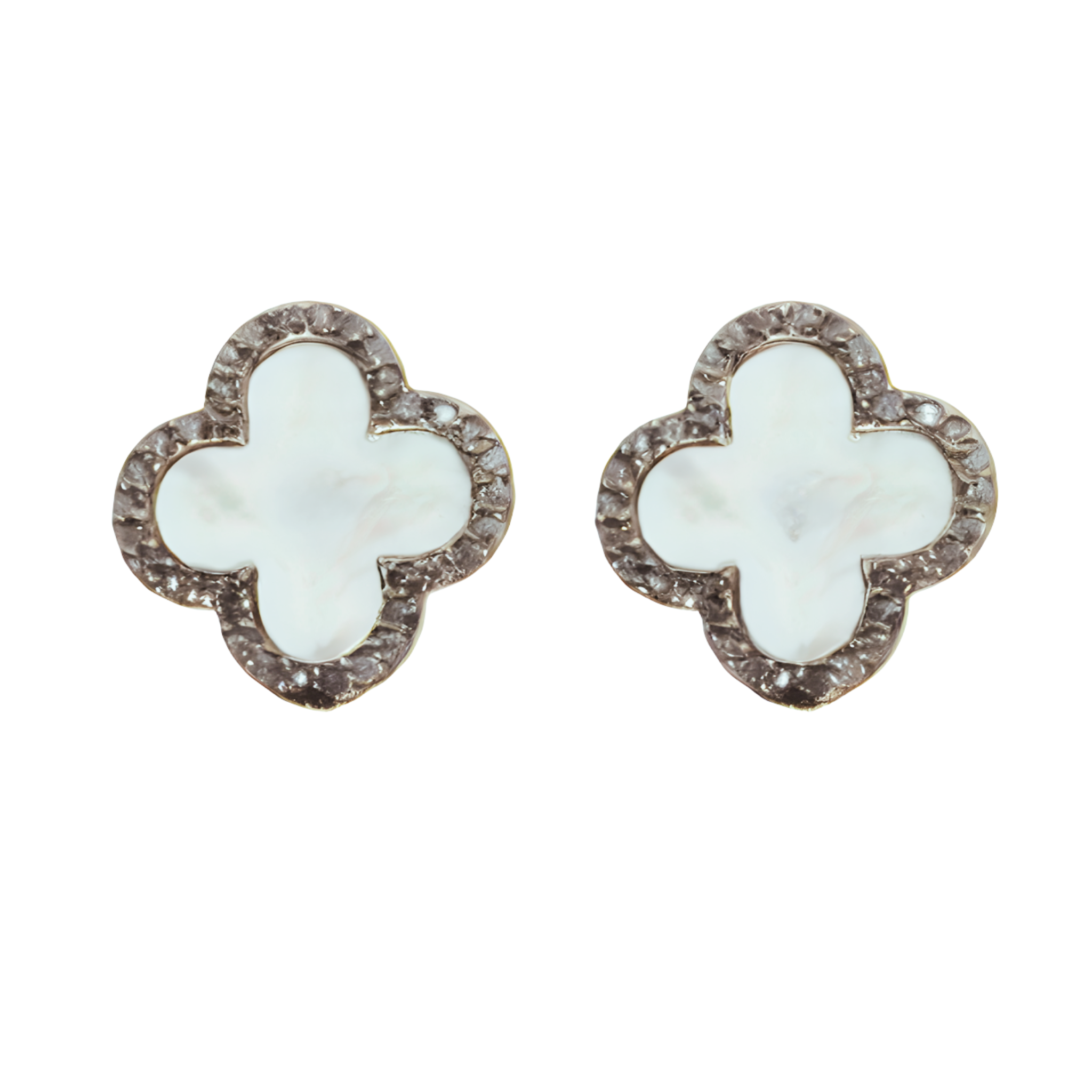 Clover Mother of Pearl Diamond Halo