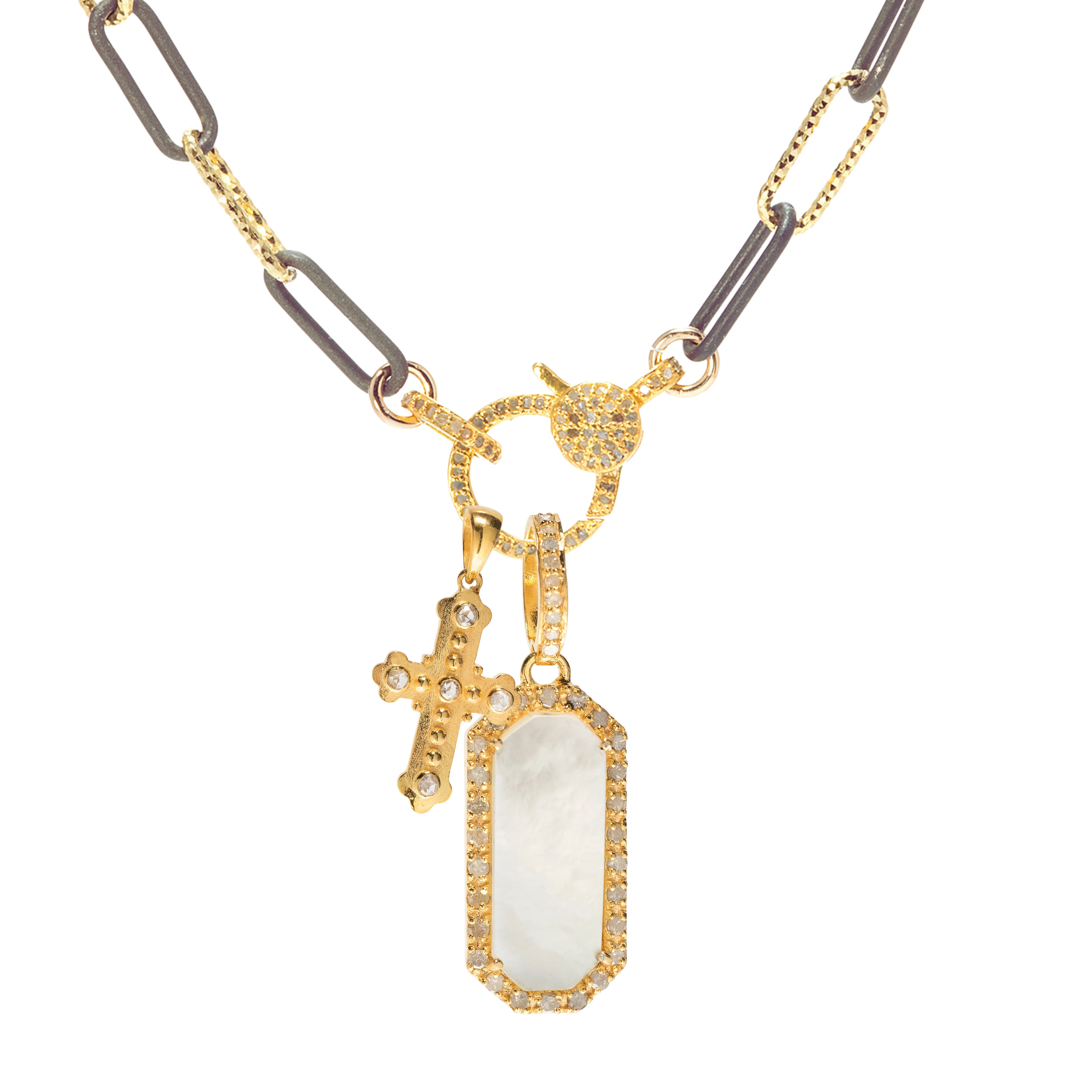 Byzantine cross charm with intricate detailing, elegant religious jewelry accessory with timeless vintage design