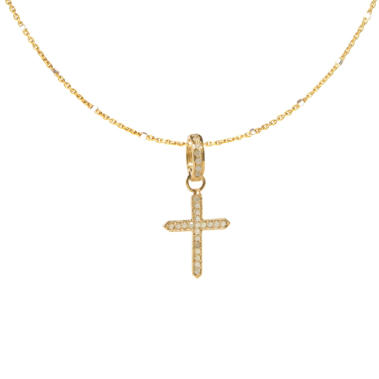 Minimalist cross charm necklace, elegant religious jewelry accessory for everyday wear and timeless style