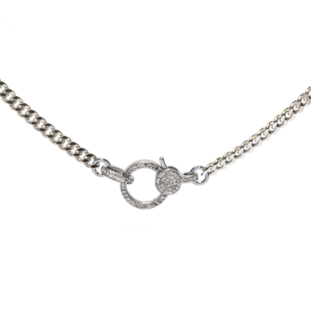 Bright gold Cuban chain necklace with diamond closure and polished luxury finish