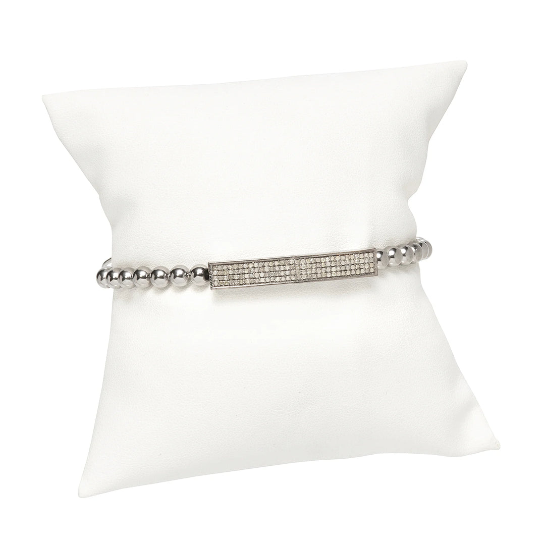 Diamond bar bracelet, sleek modern jewelry with sparkling bar design for elegant style