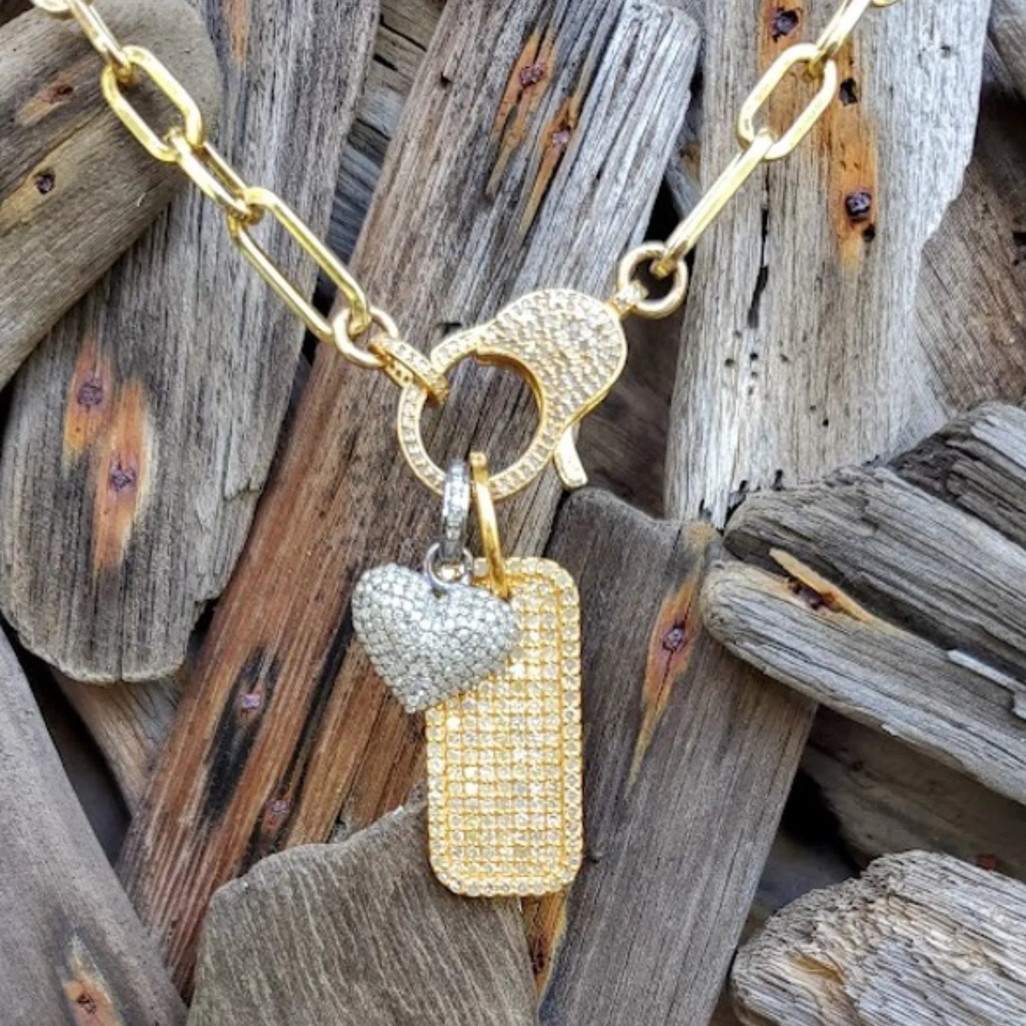 Heart Puffy Diamonds
