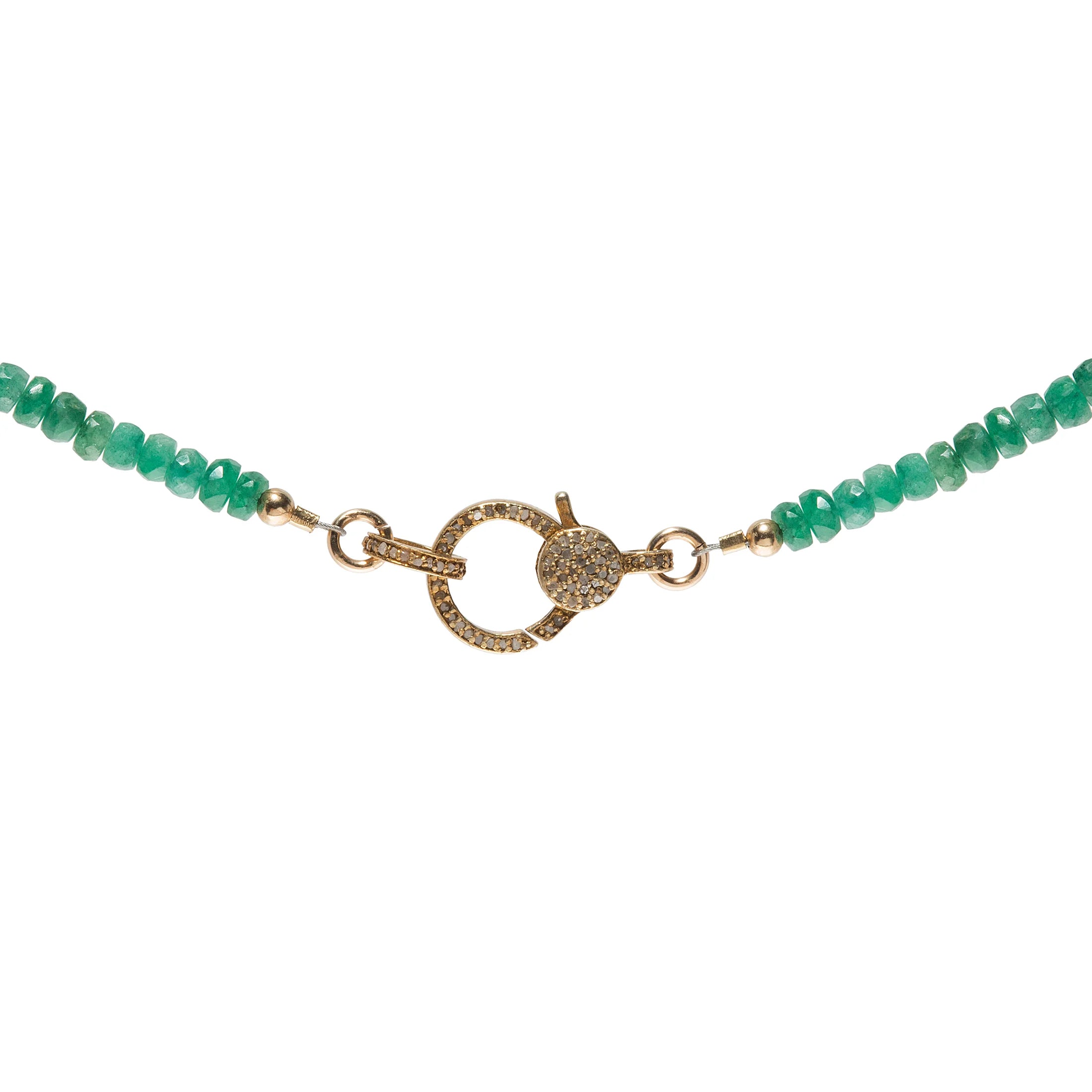 Emerald necklace with diamond closure, timeless gemstone jewelry for elegant style