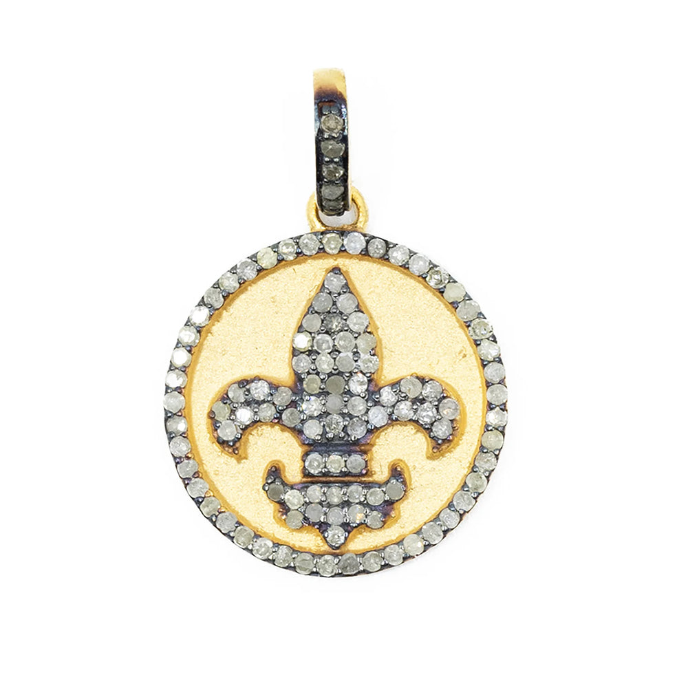 Gold and silver Fleur de Lis charm – classic pendant with regal French design and timeless style

