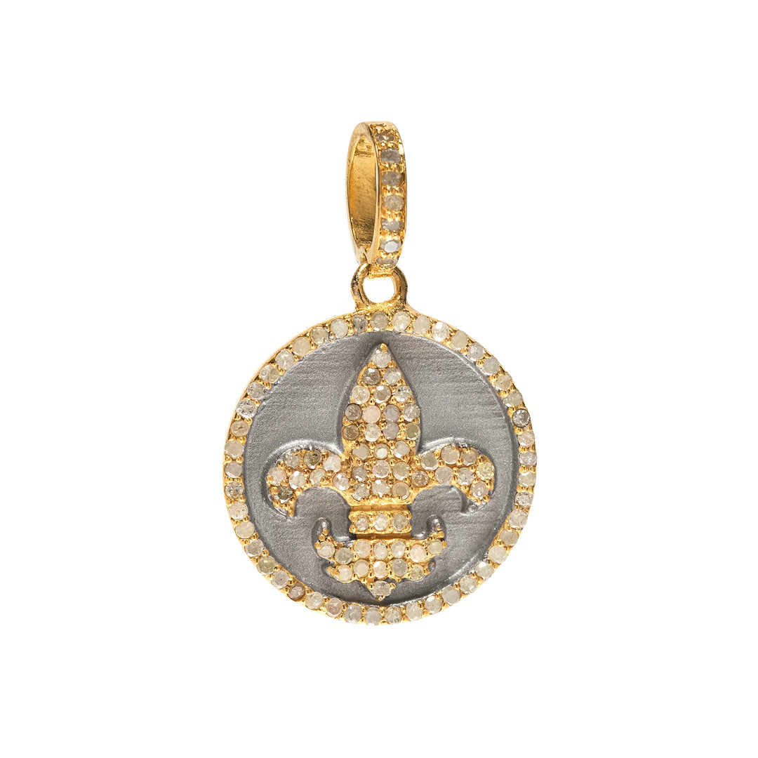Gold and silver Fleur de Lis charm – classic pendant with regal French design and timeless style

