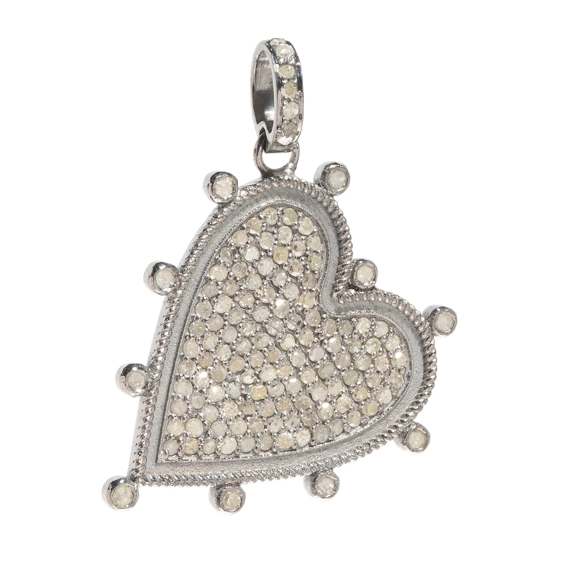 Sideways heart charm in 18kt gold-plated sterling silver with elegant, minimalist design