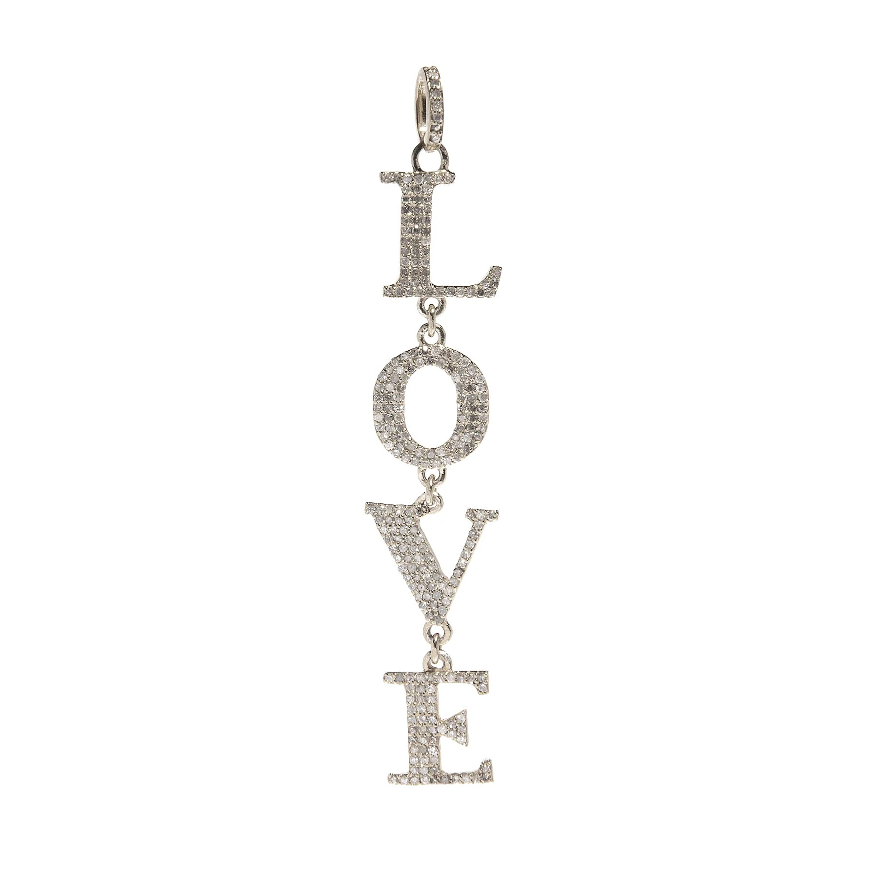 LOVE moveable letter pendant crafted in 18kt gold-plated sterling silver with playful, modern design