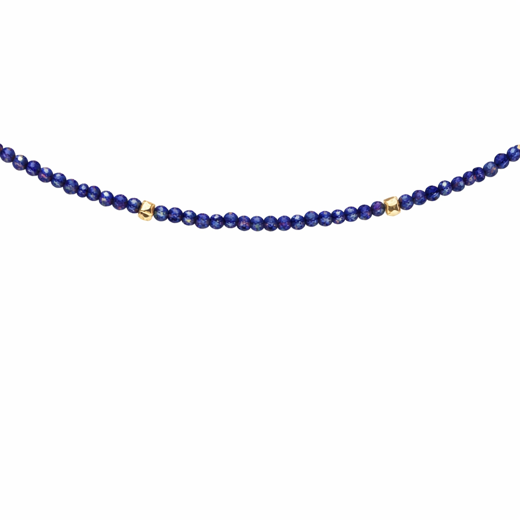 Semi Precious Necklace with Gold Accents