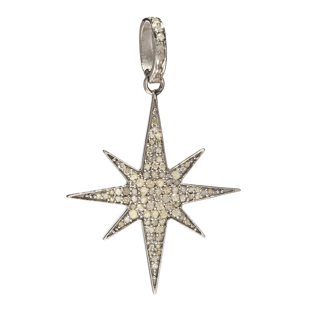 North Star pendant with diamonds, celestial-inspired jewelry symbolizing guidance and elegance