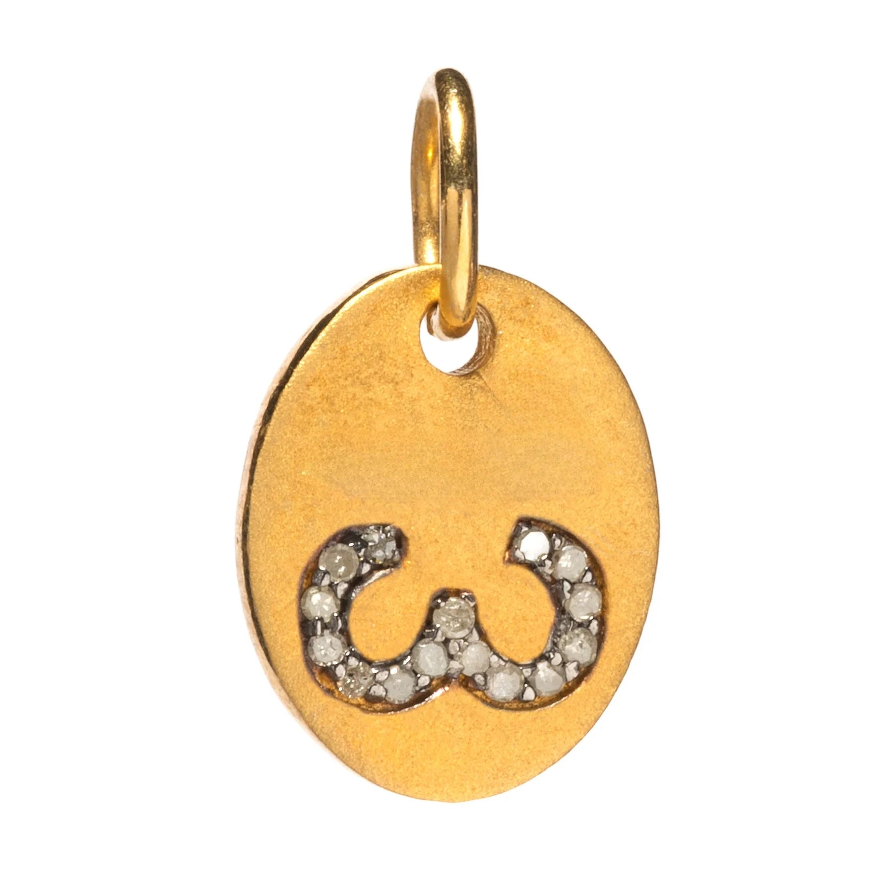 Custom gold number charm with diamonds – personalized numeric pendant for meaningful gifting