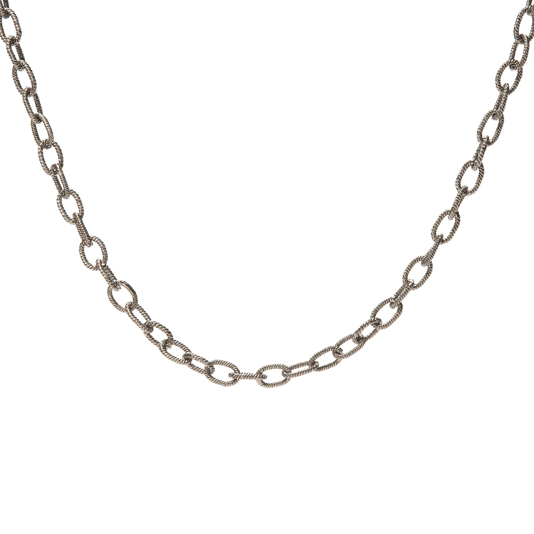 Oxidized sterling silver small cable chain bracelet, vintage-inspired minimalist jewelry with elegant style