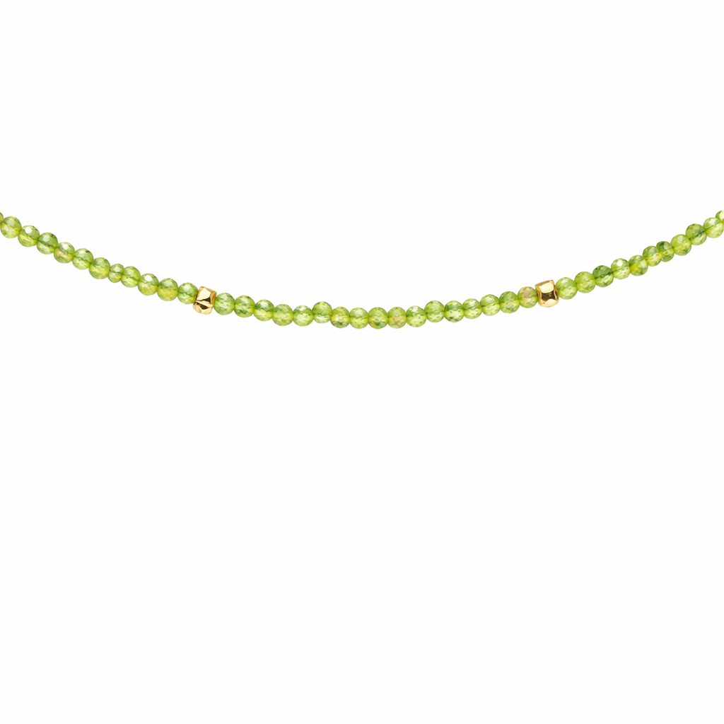 Semi Precious Necklace with Gold Accents