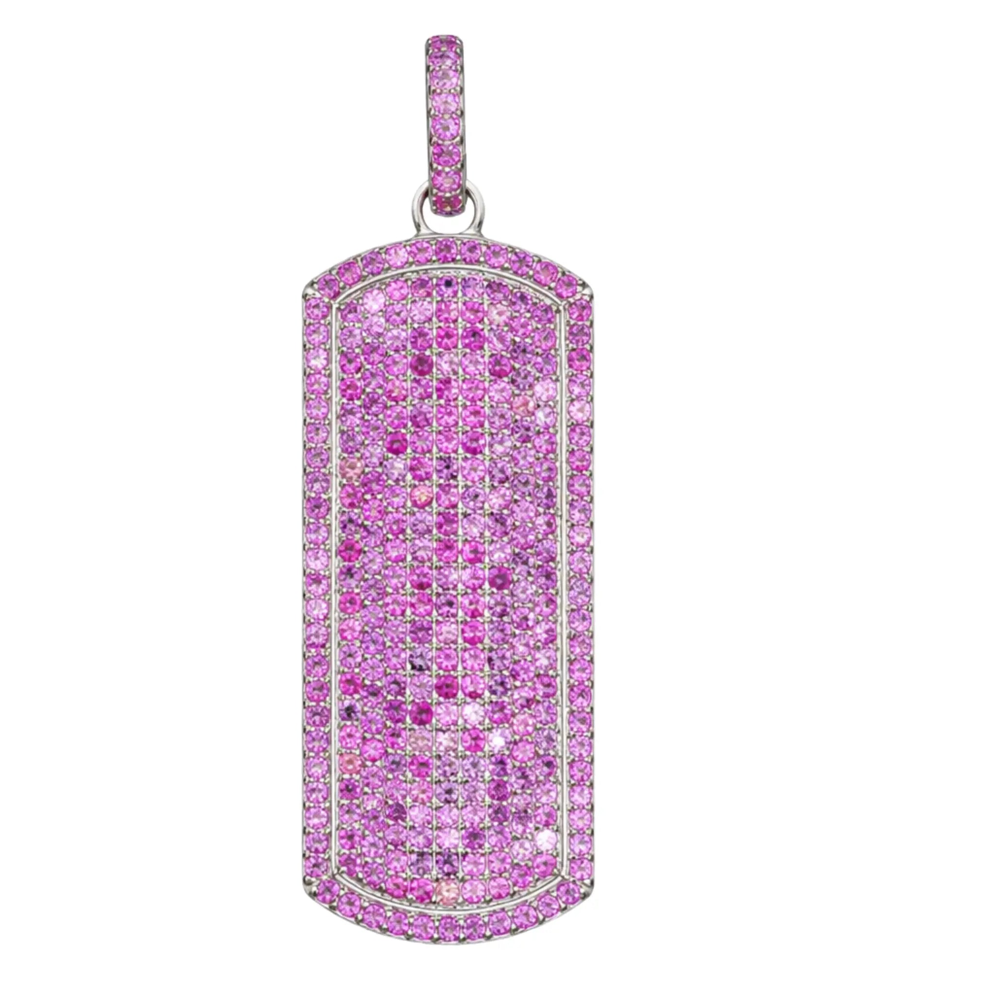 Pink Sapphire Tag Framed Large