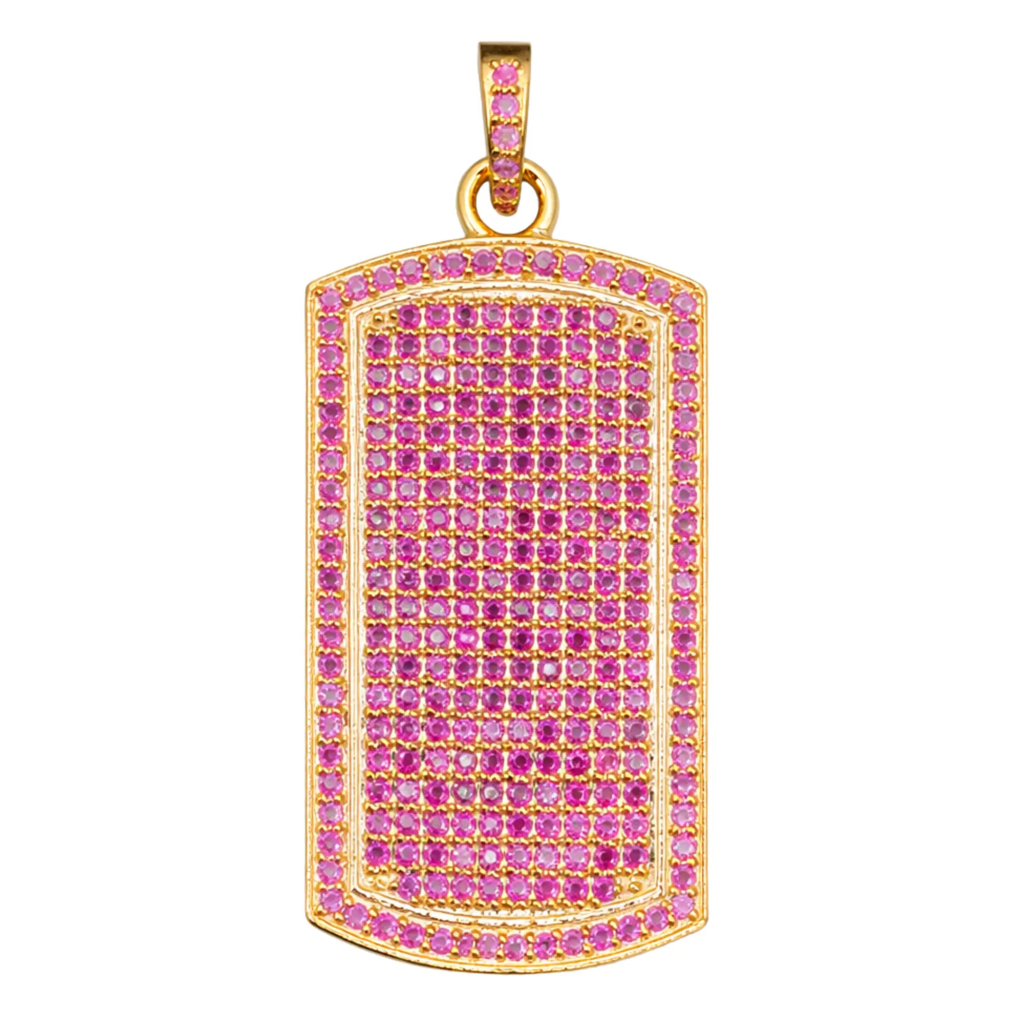 Pink Sapphire Tag Framed Medium