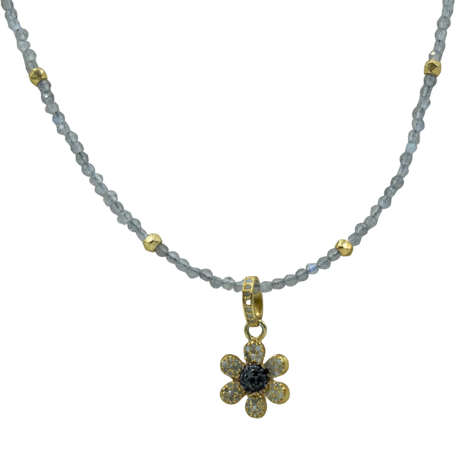 Elevate your look with the Semi Precious Necklace featuring gold accents and natural gemstones. A versatile piece for everyday wear or meaningful gifting.