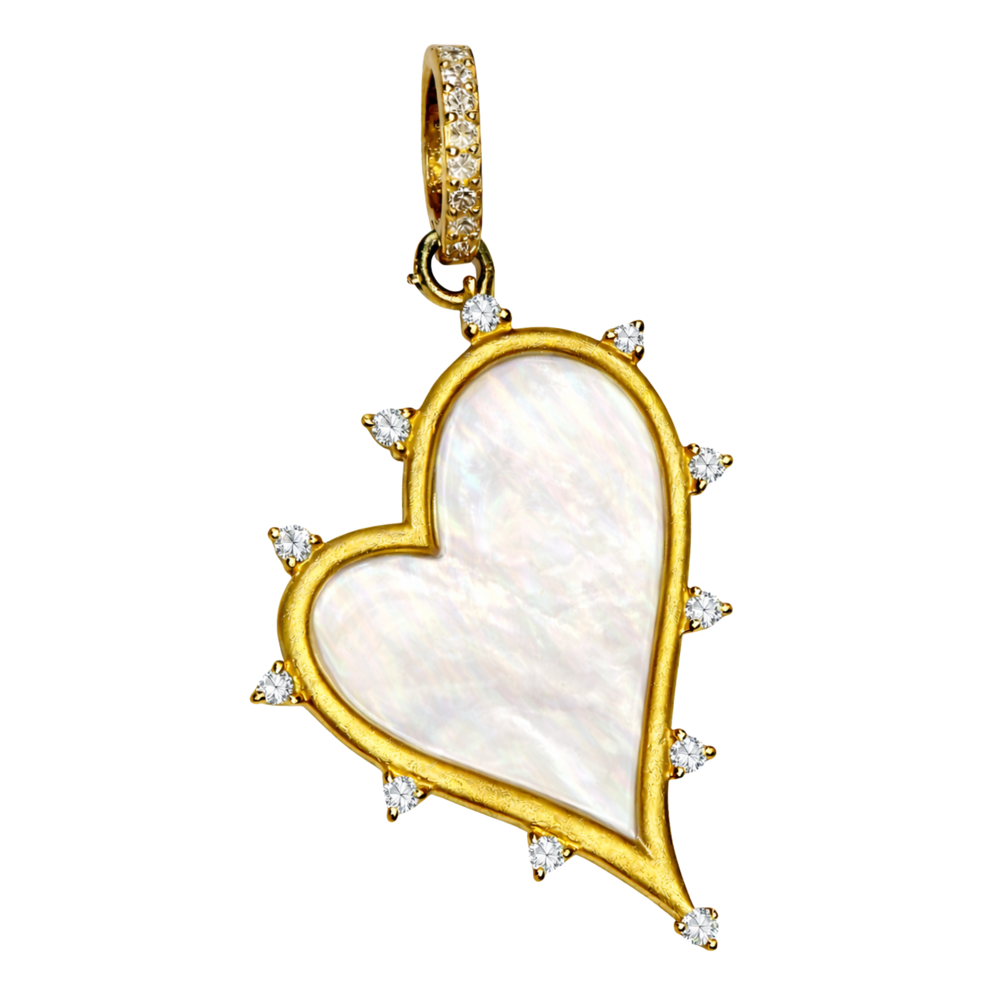 Heart Sideways Mother of Pearl