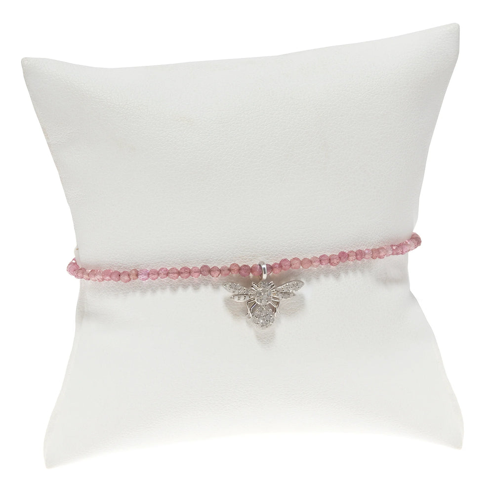 Diamond bee bracelet, elegant luxury jewelry with sparkling bee charm for modern style