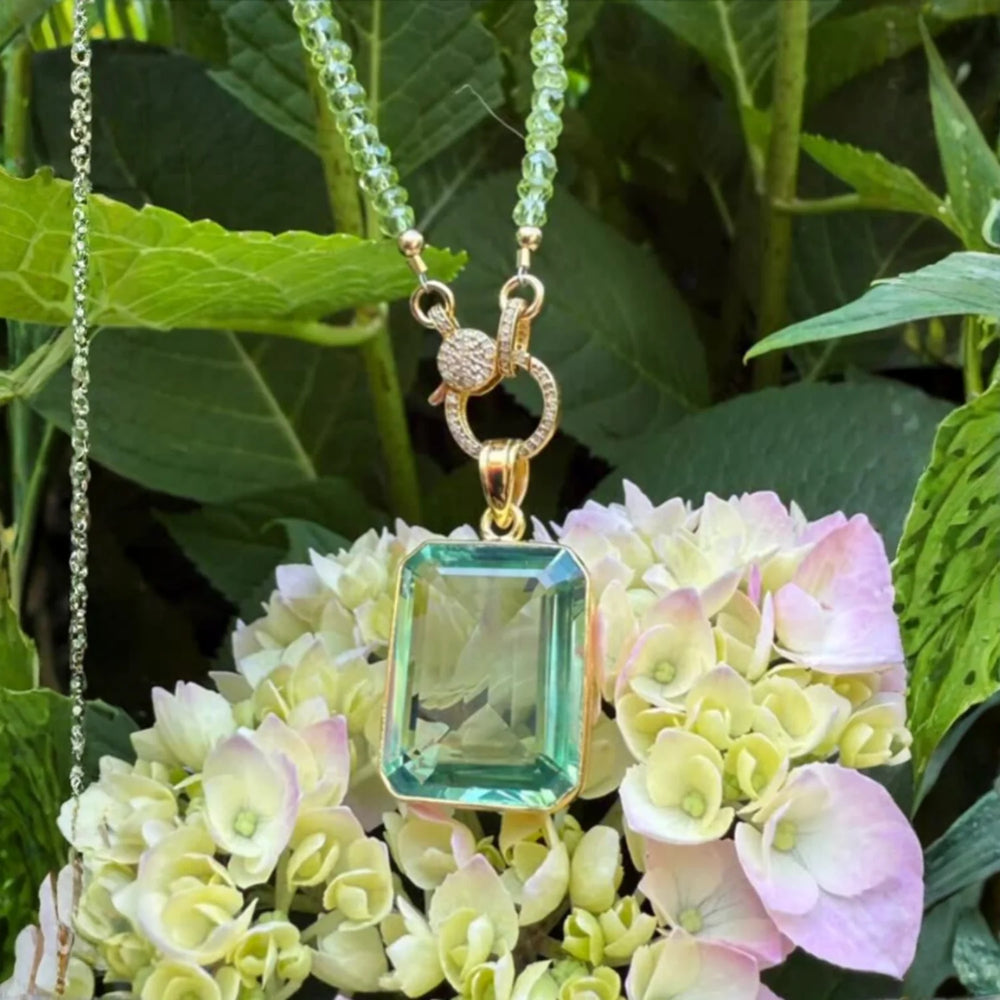 Emerald Cut Green Amethyst XL