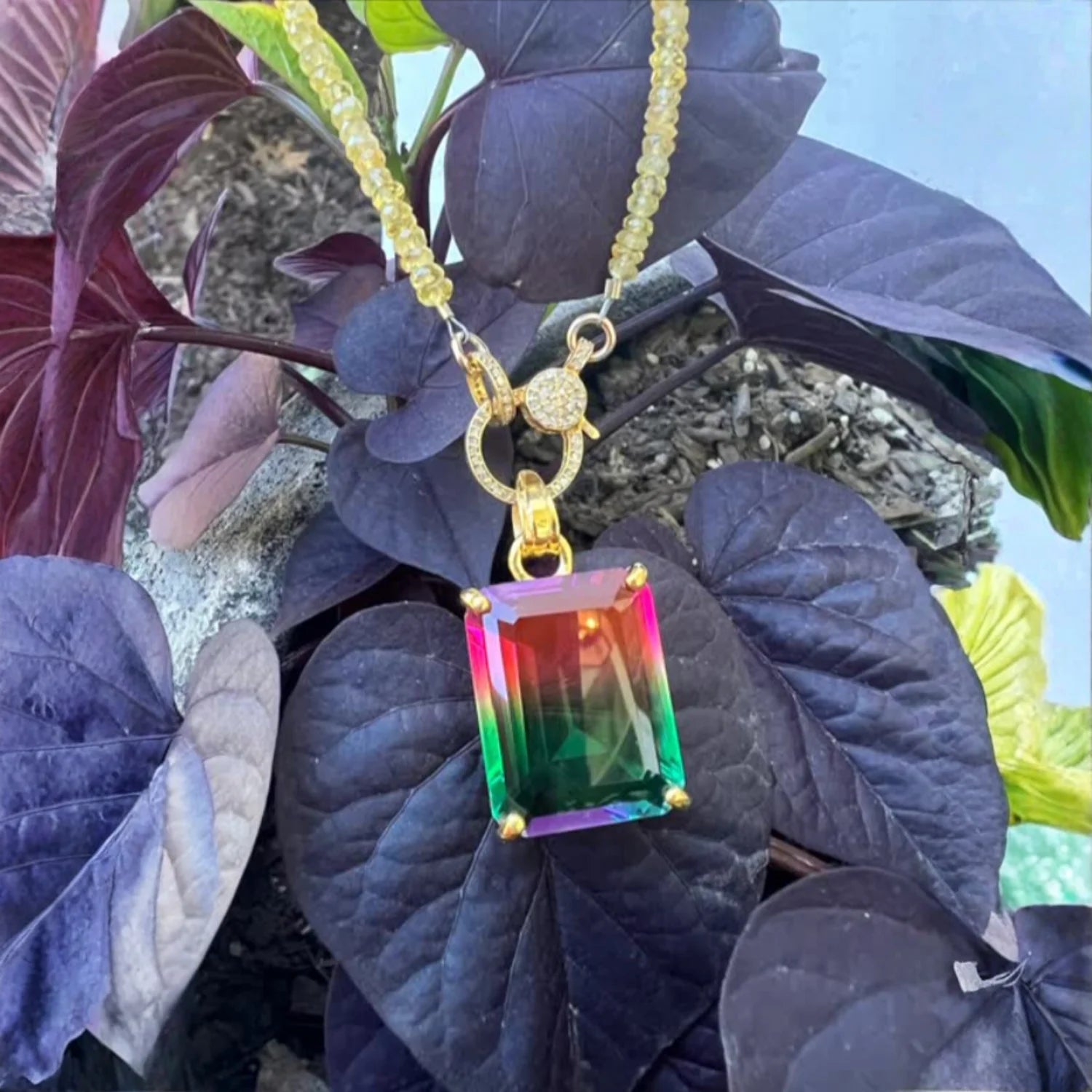 Emerald Cut Watermelon Tourmaline XL