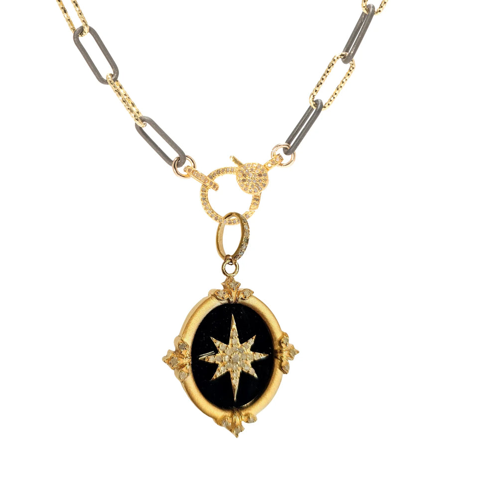 Star Mirror Black Onyx Medallion
